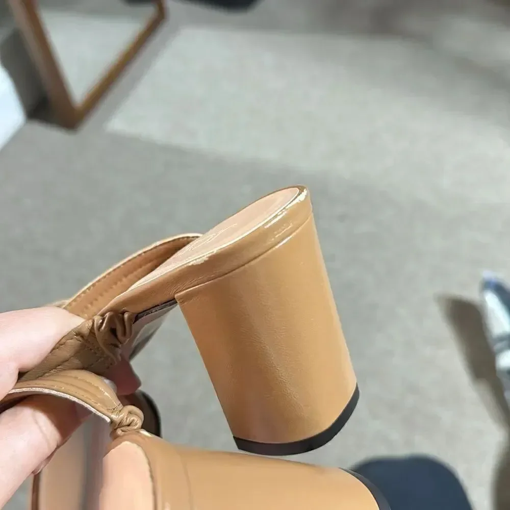 J.Crew Evelyn double-strap heels in leather